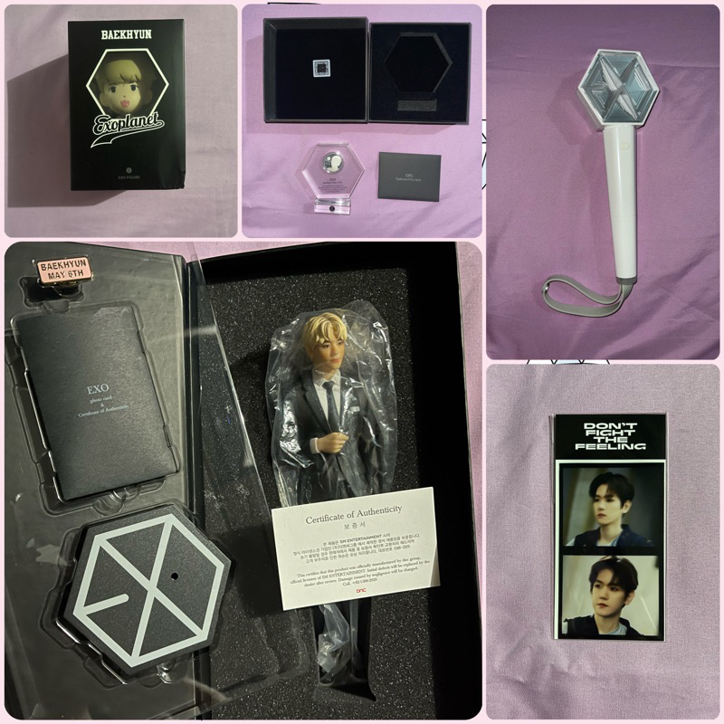 EXO MERCHANDISE BAEKHYUN BBH MINI FIGURE MEDAL 3D REAL FIGURE FILM SET DFTF