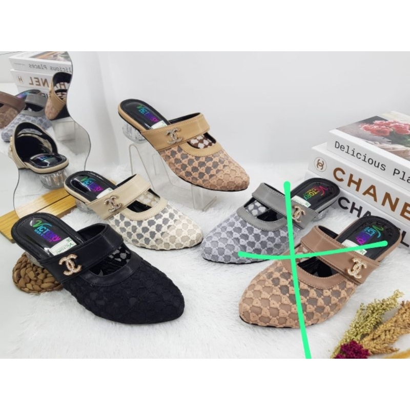 sendal teqie hak kaca