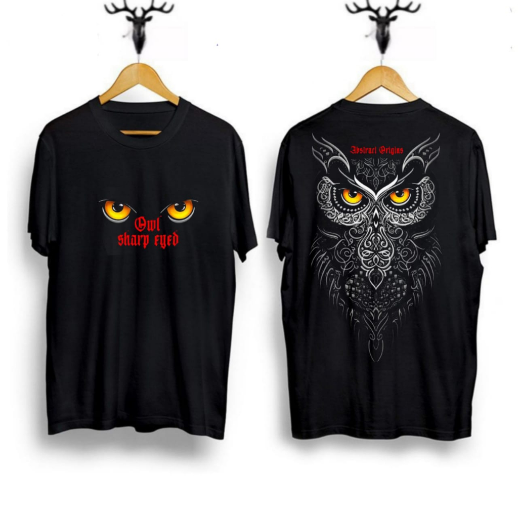 baju kaos T-shirt distro pria wanita lengan pendek baju kaos distro burung hantu baju kaos distro pr