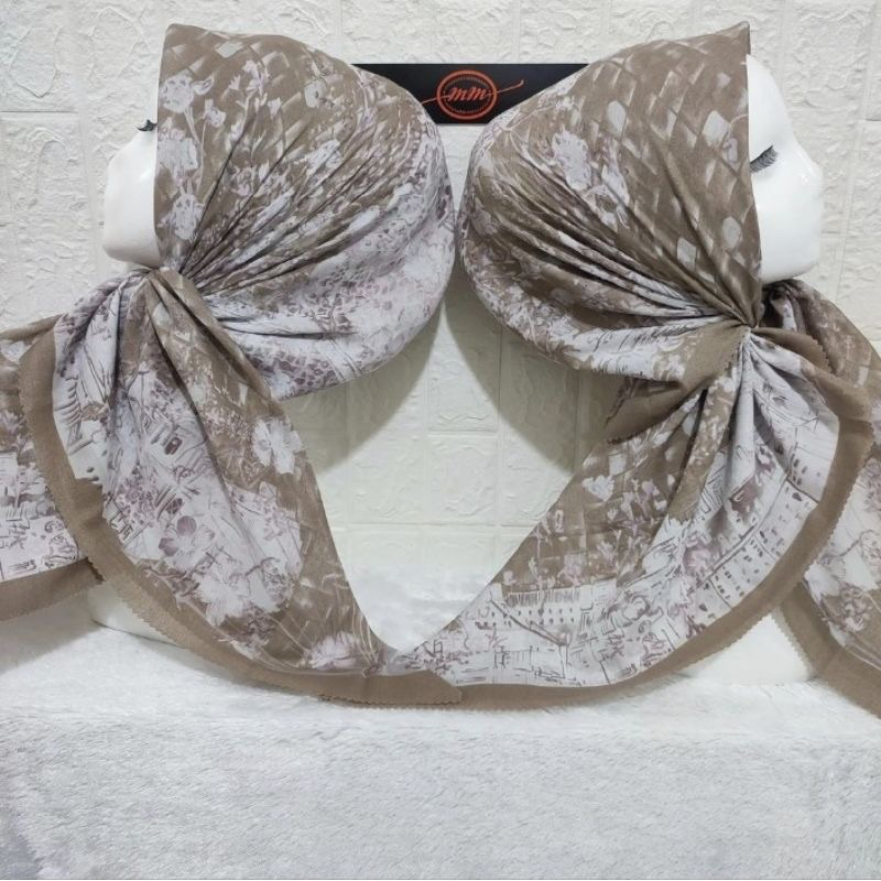 Promo Hijab Segi Empat Voal Motif Merak Warna Coksu Kerudung Jilbab Terbaru