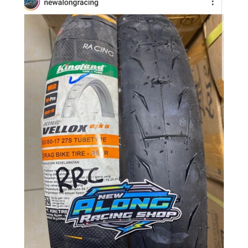 ban luar drag belakang 60/80-17 kingland vellox ctx 5 tubetype
