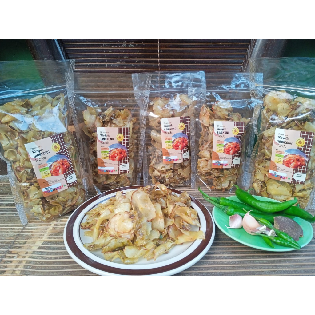 

Keripik Singkong Balado Hijau BILZA SNACK 300gr