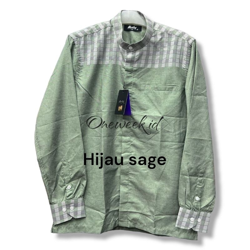 Kemko Kemeja Koko Harley Ready 5 warna Abu tua Biru navy hijau matcha Coklat Muda Pink Murah