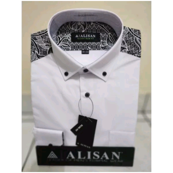 KEMEJA ALISAN/KEMEJA POLOS KOMBINASI PUNDAK/KEMEJA SLIMFIT/ALISAN KEMEJA/ORIGINAL/BISA COD