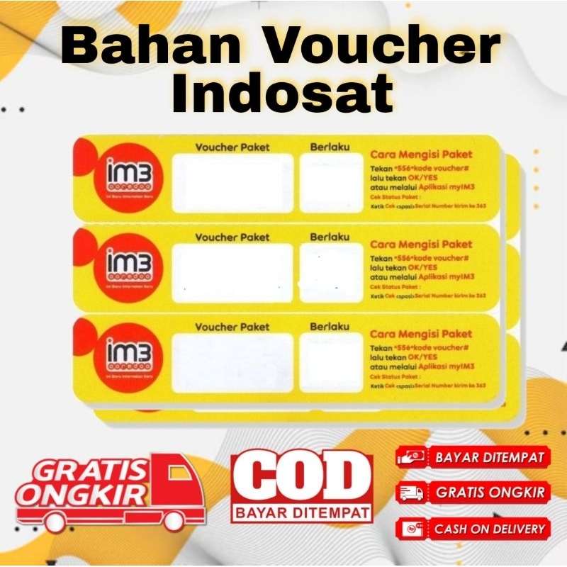 Bahan Voucher Indosat || Bahan Injeck Indosat || Voucher Indosat Kosong