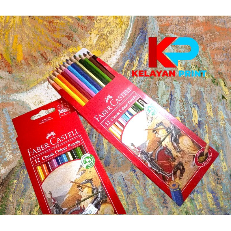 

PENSIL WARNA FABER CASTELL PANJANG 12 WARNA