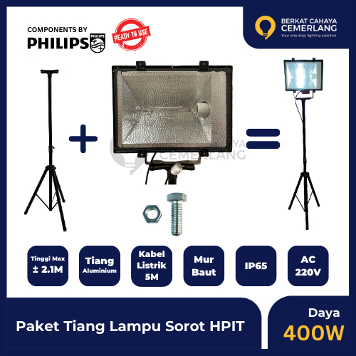Paket Tiang Lampu Sorot plus Lampu Sorot HPIT 400w