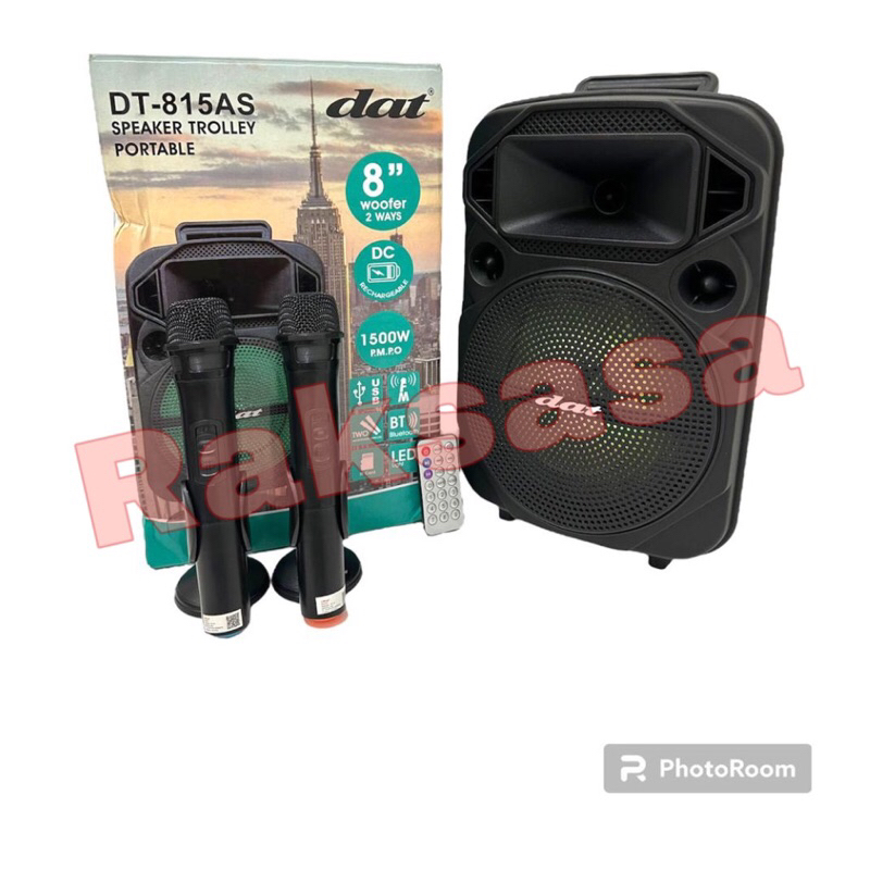 Speaker Portable Wireless Dat 815 AS Original 8 inch Bluetooth DAT DT 815