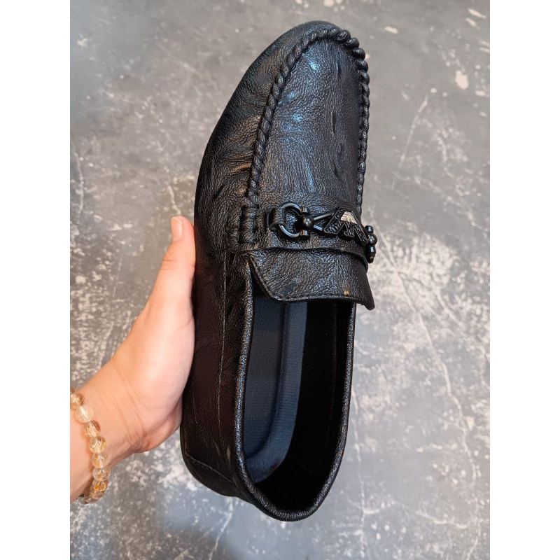 SEPATU FLAT shoes pria kulit