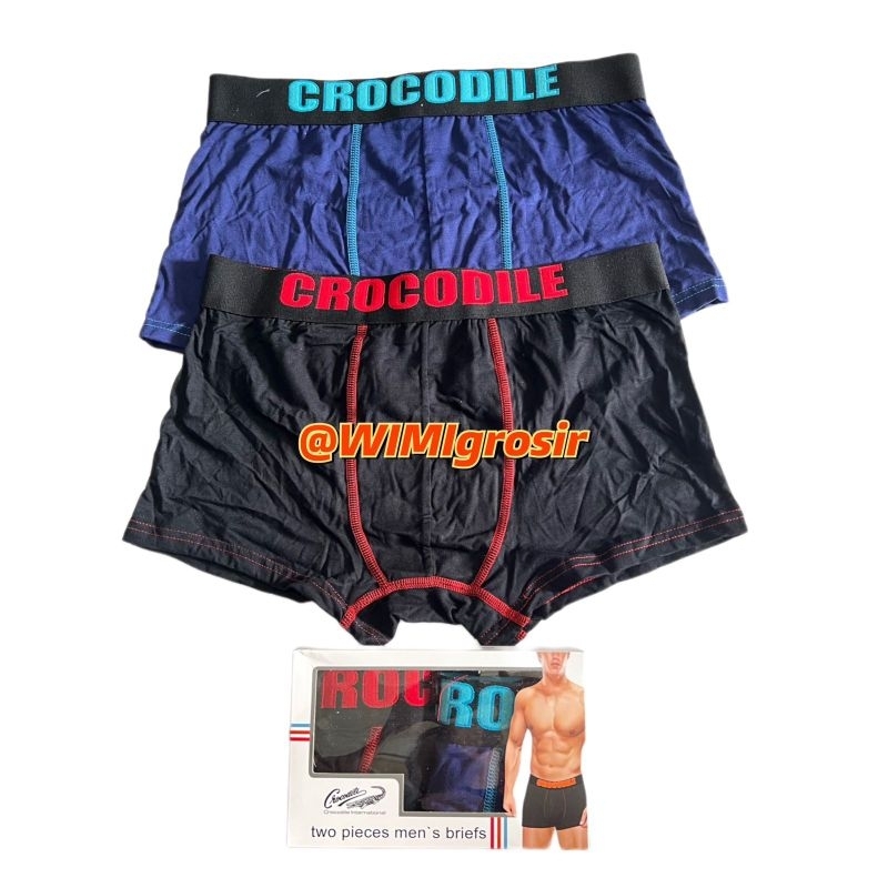 2PCS/BOXER PRIA CROCODILE/CELANA DALAM BOXER PRIA