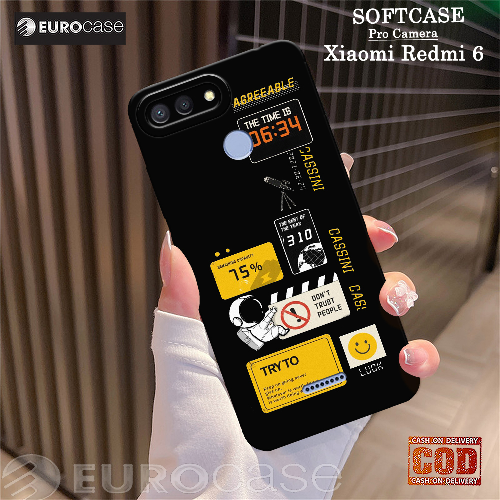 Casing Hp Xiaomi Redmi 6 - Fashion Case Astronot Nasa - Soft Case Hp Xiaomi Redmi 6 - Kesing Hp - So