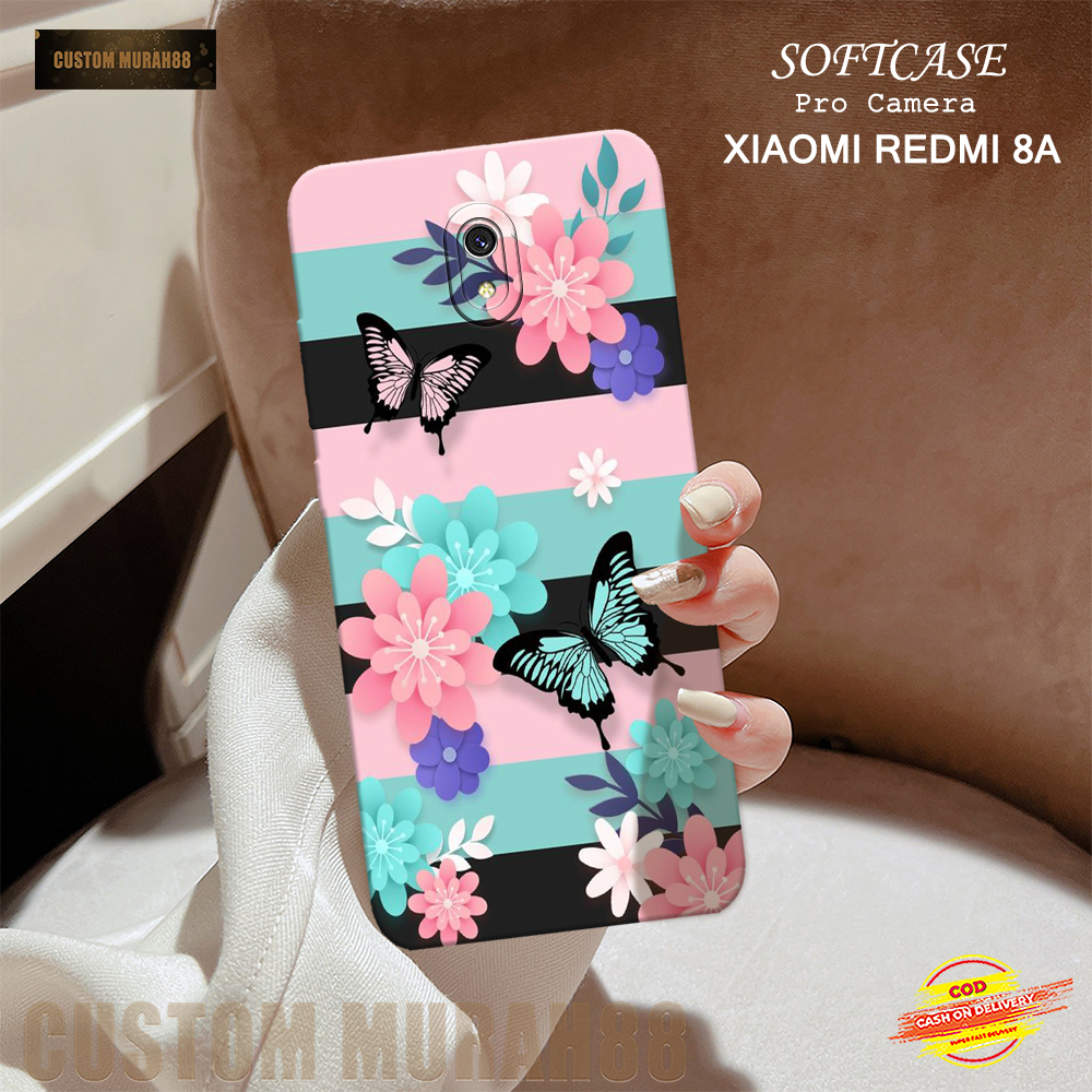 Case Xiaomi Redmi 8A Terbaru - Fashion Case BUNGA - Casing Hp Xiaomi Redmi 8A - Softcase Pro Camera 