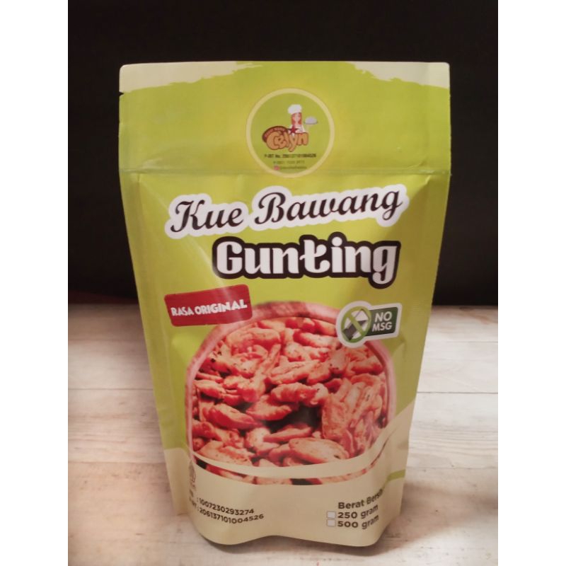 

kue bawang gunting dapur mama celyn kemasan pouch 250 gr