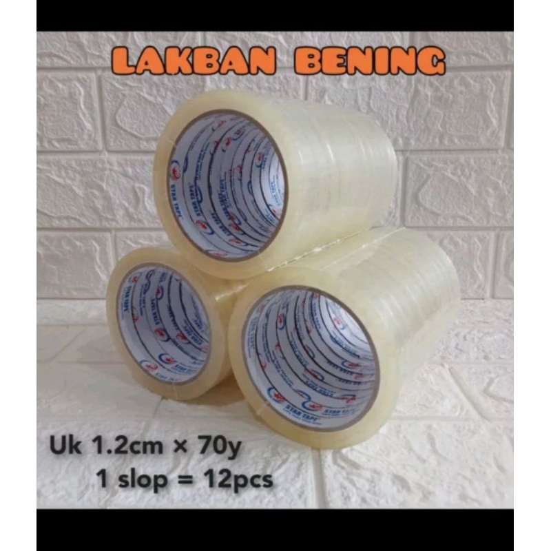 isolasi bening / lakban bening / isolasi