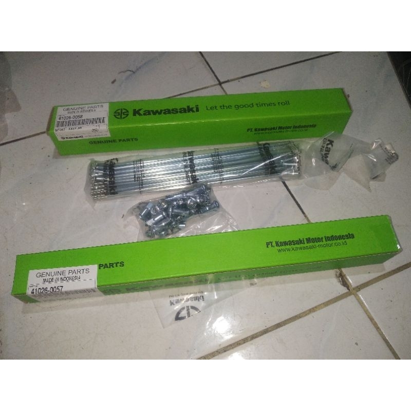 jari jari ruji kawasaki klx 150 s klx150 depan belakang ring 16 / 19 original