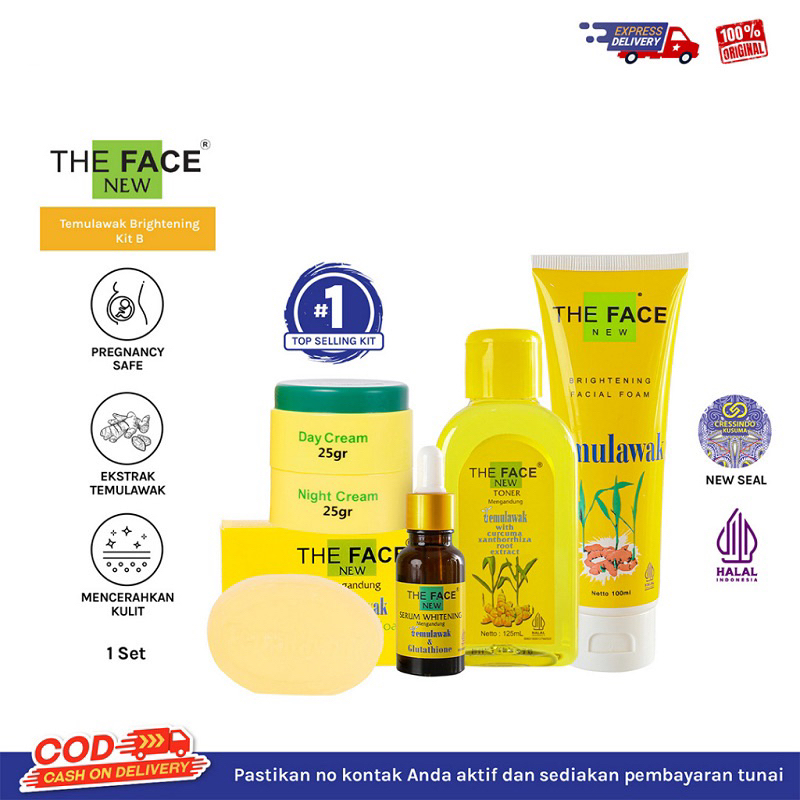 THE FACE Temulawak Brightening// The face facial wash // The face toner // the face soap // the face facial foam // the face day &amp; night