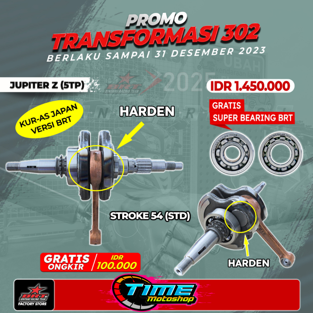 KRUK AS JEPANG BRT SUPER CRANK SHAFT JUPITER Z 5TP - VEGA R 110