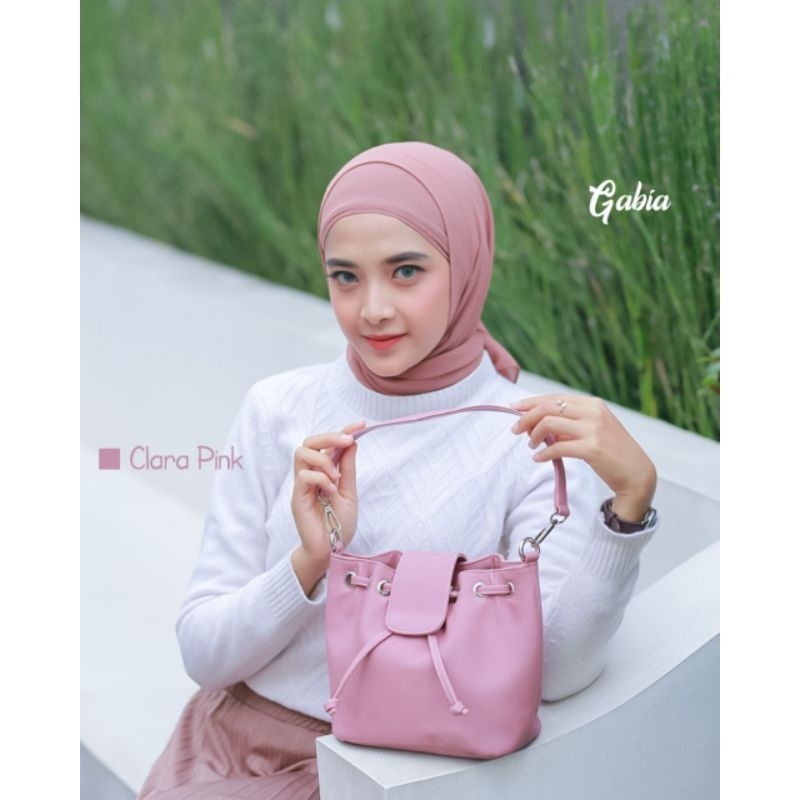 TAS SELEMPANG BAHU MINI DOMPET JINJING CLARA BAG BY GABIA ANTI AIR BAHAN CHOCOLY