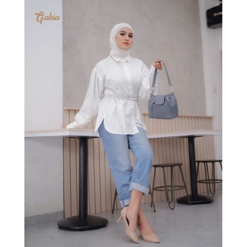 TAS SELEMPANG BAHU MINI DOMPET JINJING CLARA BAG BY GABIA ANTI AIR BAHAN CHOCOLY