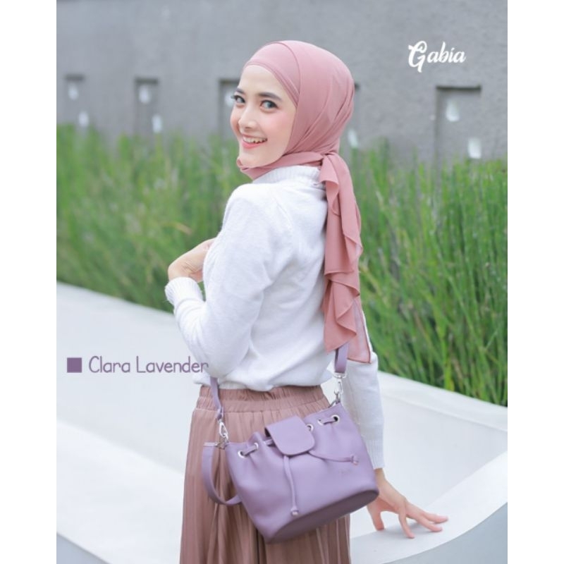 TAS SELEMPANG BAHU MINI DOMPET JINJING CLARA BAG BY GABIA ANTI AIR BAHAN CHOCOLY