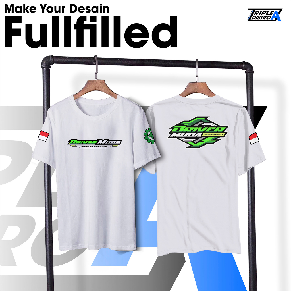 Kaos Driver Muda Terbaru 2023 Driver Muda Indonesia Keren Green Edition Terbaru by Triple A Distro/K