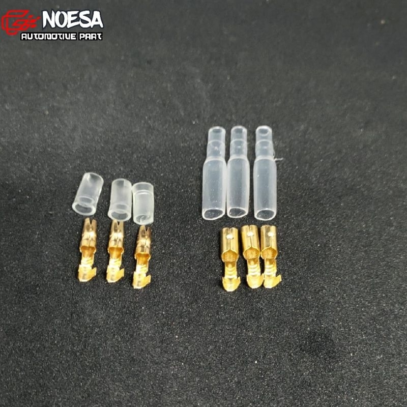 skun bulat terminal skun male / female set + karet eceran