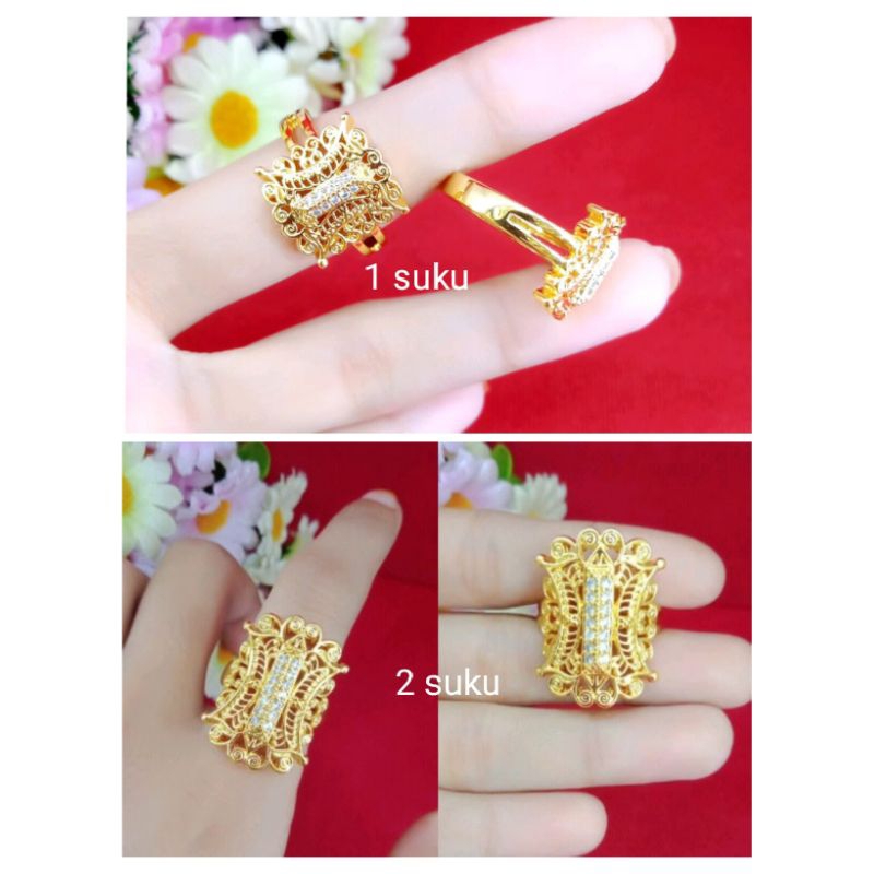 cincin pintu Aceh 1suku dan 2suku lapis emas 24k