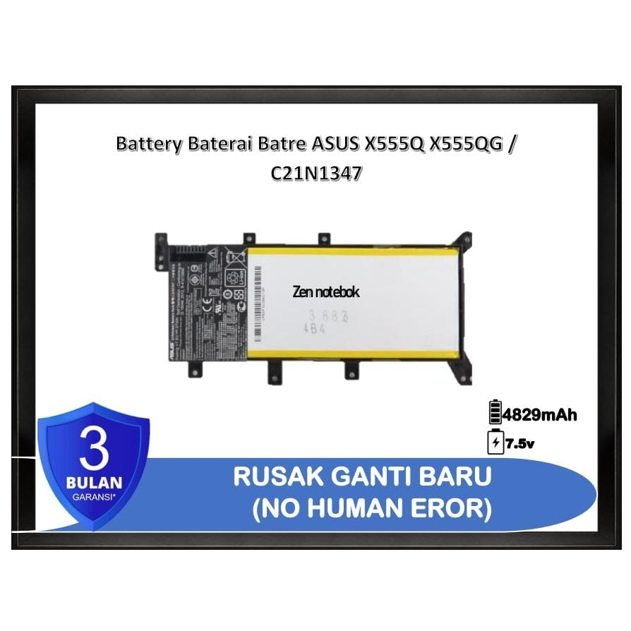 Baterai Battery Batre Asus C21N1347 X555 X555LA X555Q X555QG X555LB