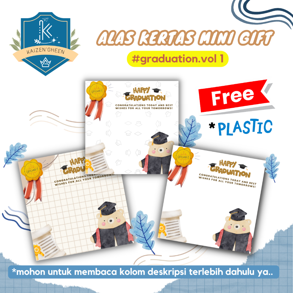 

Mini Gift / Alas Kertas Mini Gift + Plastik / Mini Gift Graduation/ Alas Hadiah / Alas Kertas Hadiah / Alas Paking / Gift Kelulusan / Graduation #Graduation.Vol 1