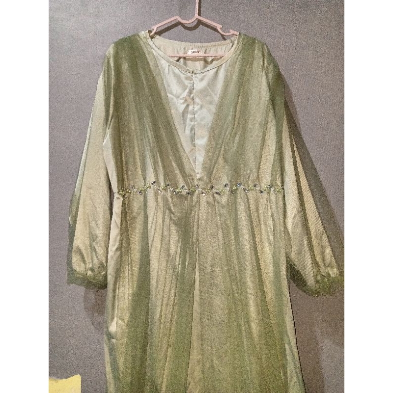 dress kebaya sage green