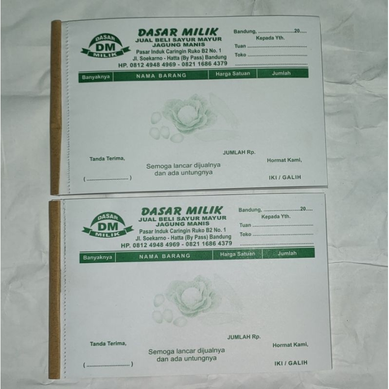 

Contoh Pesanan HVS 1/4F