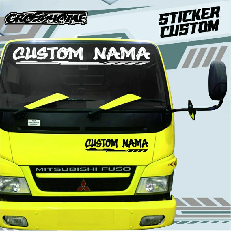 Stiker Nama Custom Mobil dan Truck / Sticker Cutting