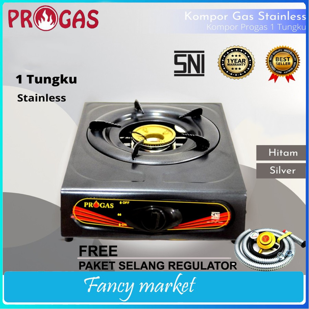 KOMPOR PROGAS/KOMPOR SANEX/KOMPOR ADVANCE 1 TUNGKU + Selang gas