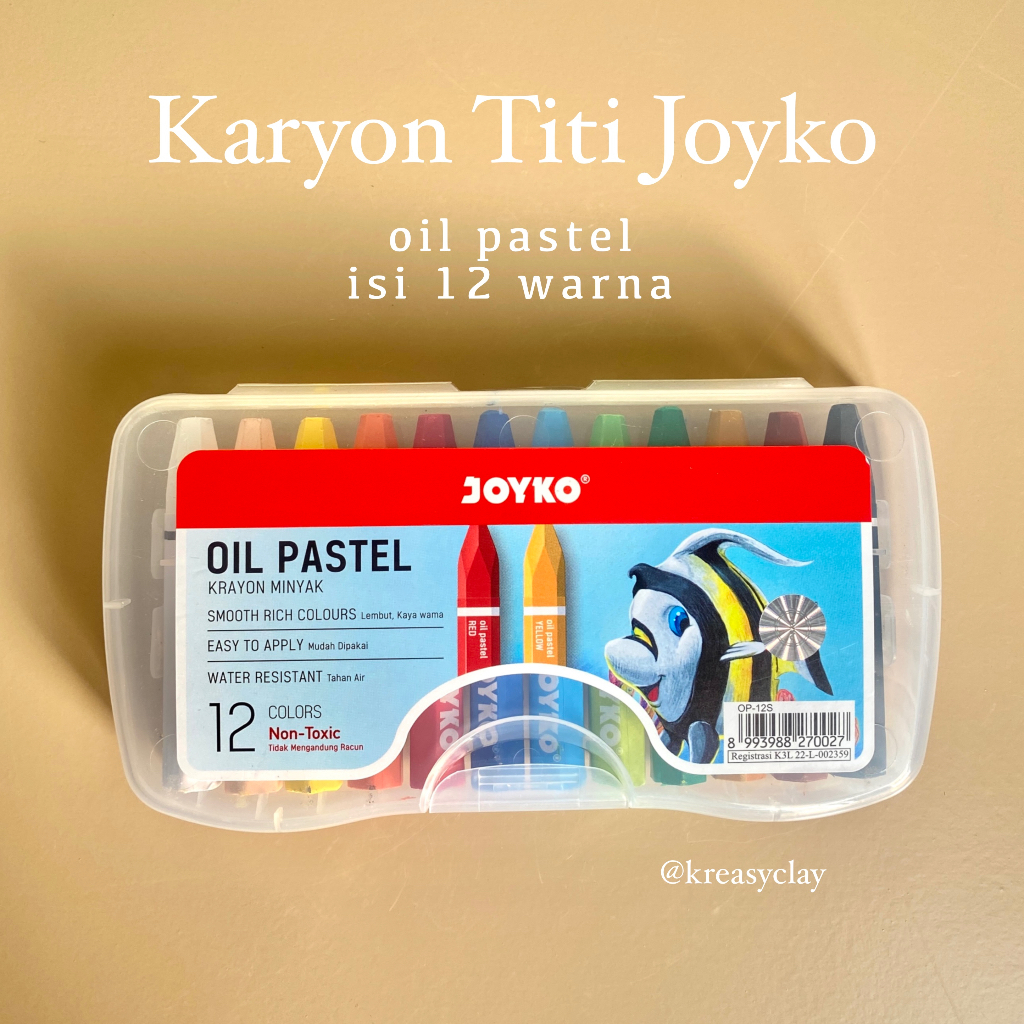 

Crayon Joyko/Titi Isi 12 Warna - Oil Pastel Titi - Krayon Mewarnai Untuk Anak