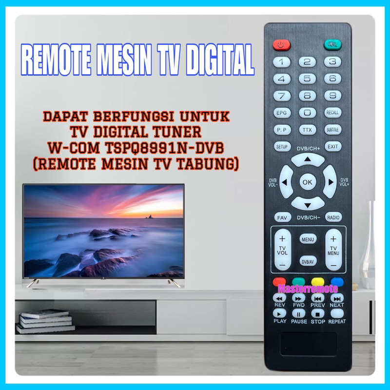 REMOT REMOTE TV TUNER DIGITAL WCOM / MESIN TV CHINA