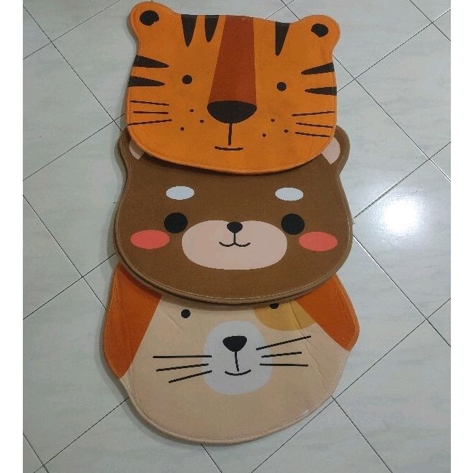 Karpet keset kamar mandi gambar hewan alas kaki Arthome cute animal face door mat