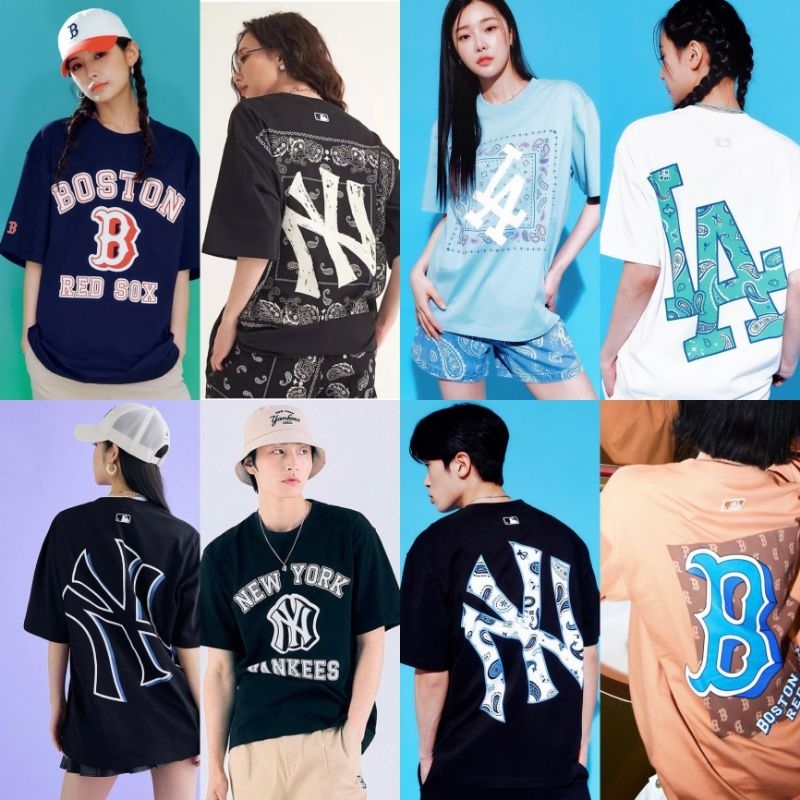 KAOS OVERSIZE PRIA WANITA MLB PRINTED T-SHIRT