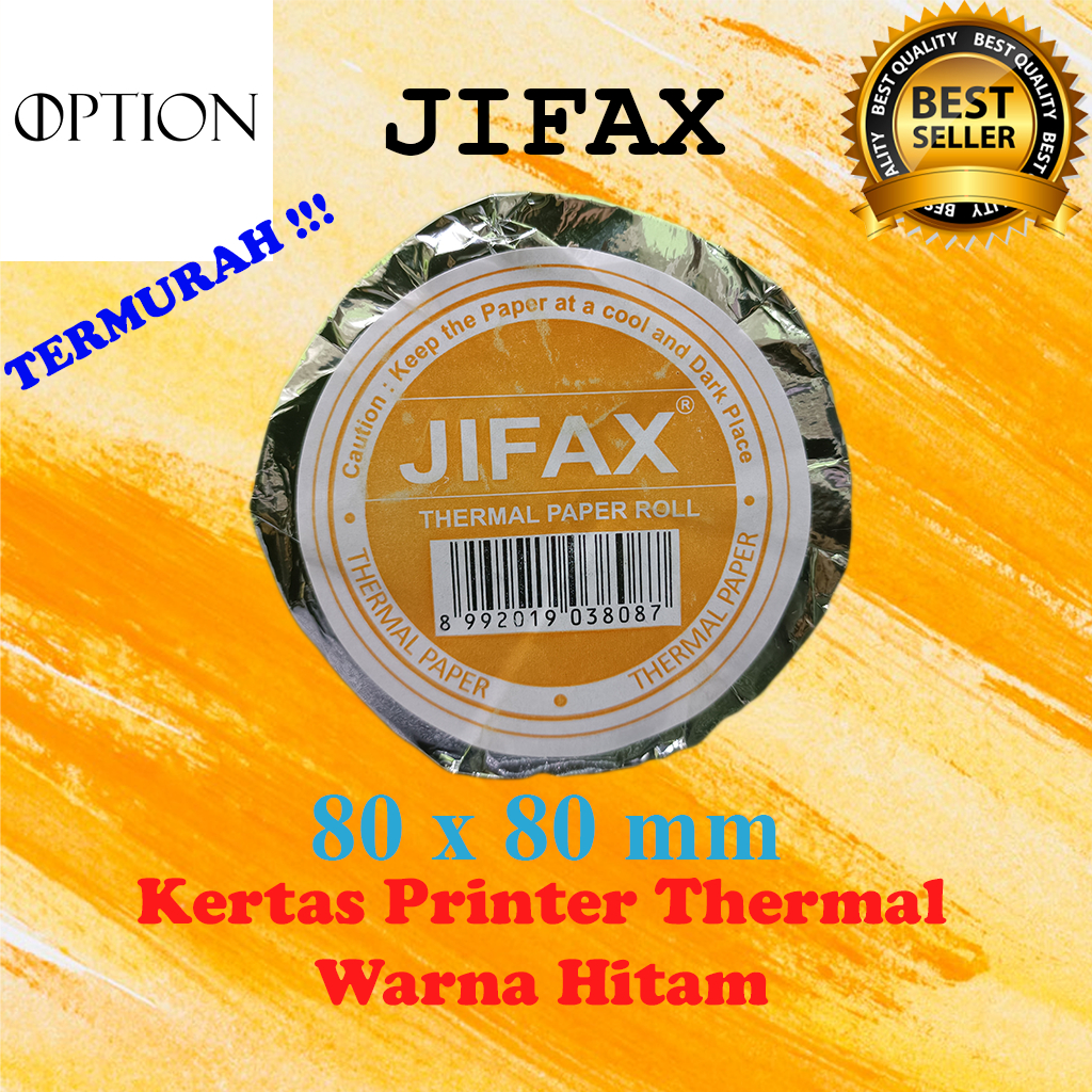 Kertas Printer Thermal 80x80 mm Jifax 80 x 80 mm UNICORN 80x80 termal satu pak pack