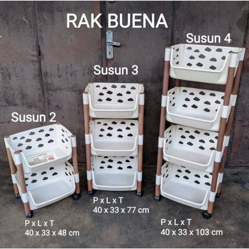 Rak buena 4 susunn serbaguna keranjang serbaguna