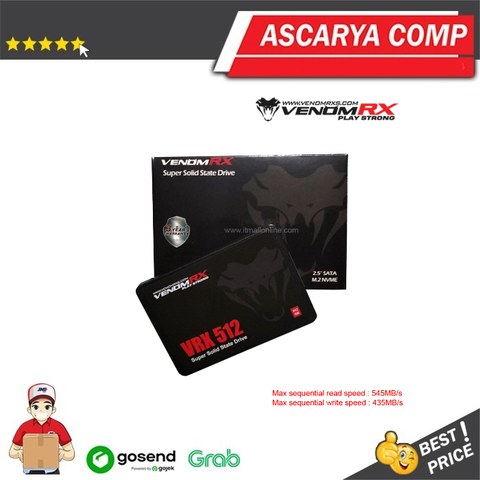 VenomRX SSD 512GB SATA III / SSD VENOMRX 512GB SATA3 / SSD 512GB