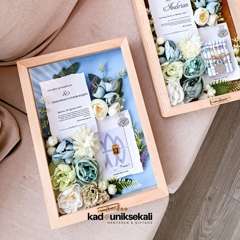 ARTIFICIAL WEDDING FRAME SIMBOLIS MAHAR PERNIKAHAN - KADO PERNIKAHAN CUSTOM WARNA
