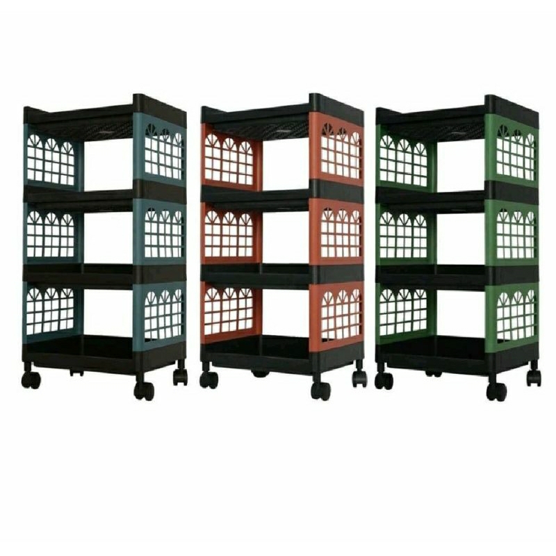 Rak Yoyo 4 Susun Roda / Rak Serbaguna warna RANDOM