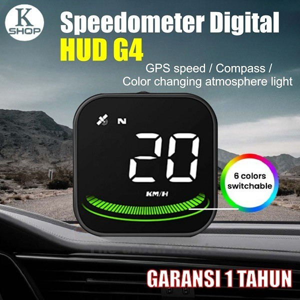 SPEDOMETER DIGITAL / SPEDO HUD G4 / SPEED ALARM MOBIL / COMPASS