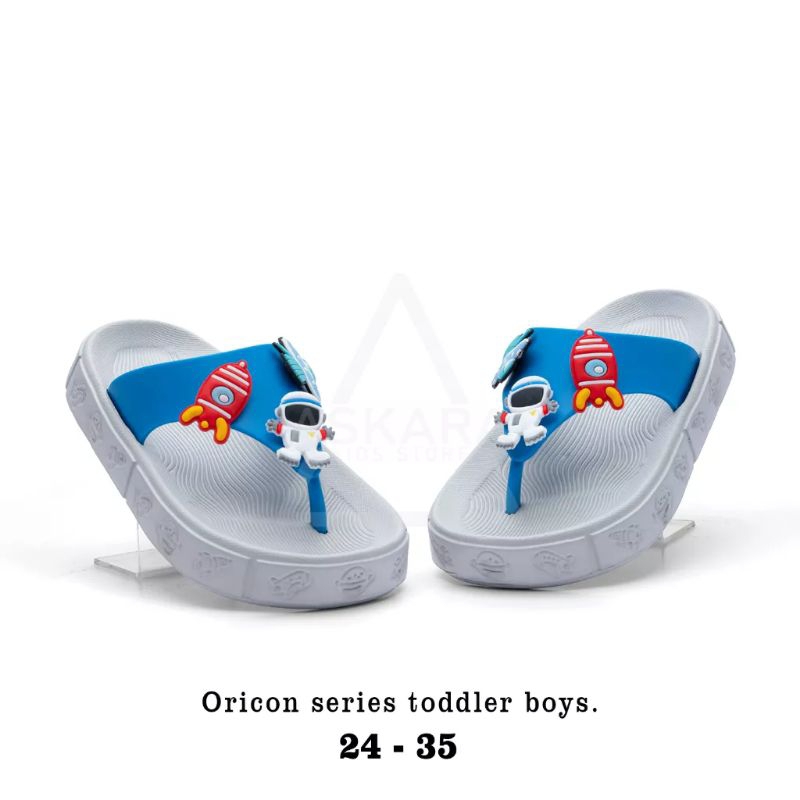 Sandal Jepit Anak Laki-laki 24-35 Sendal Anak Cowok Motif Astronot Sendal Anak Sandal Jepit ORICON 1