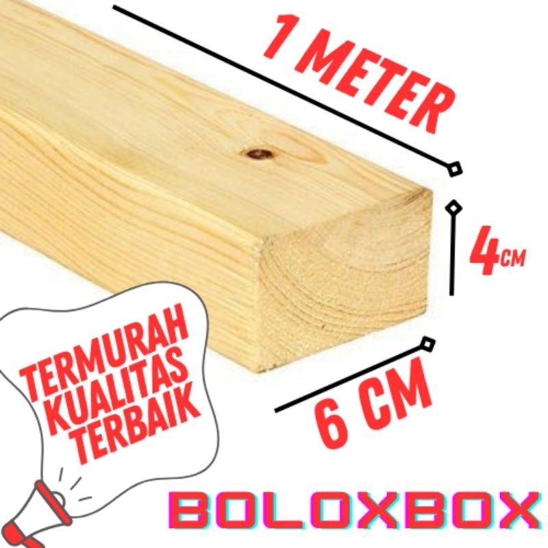 balok kayu 4x6x100 cm