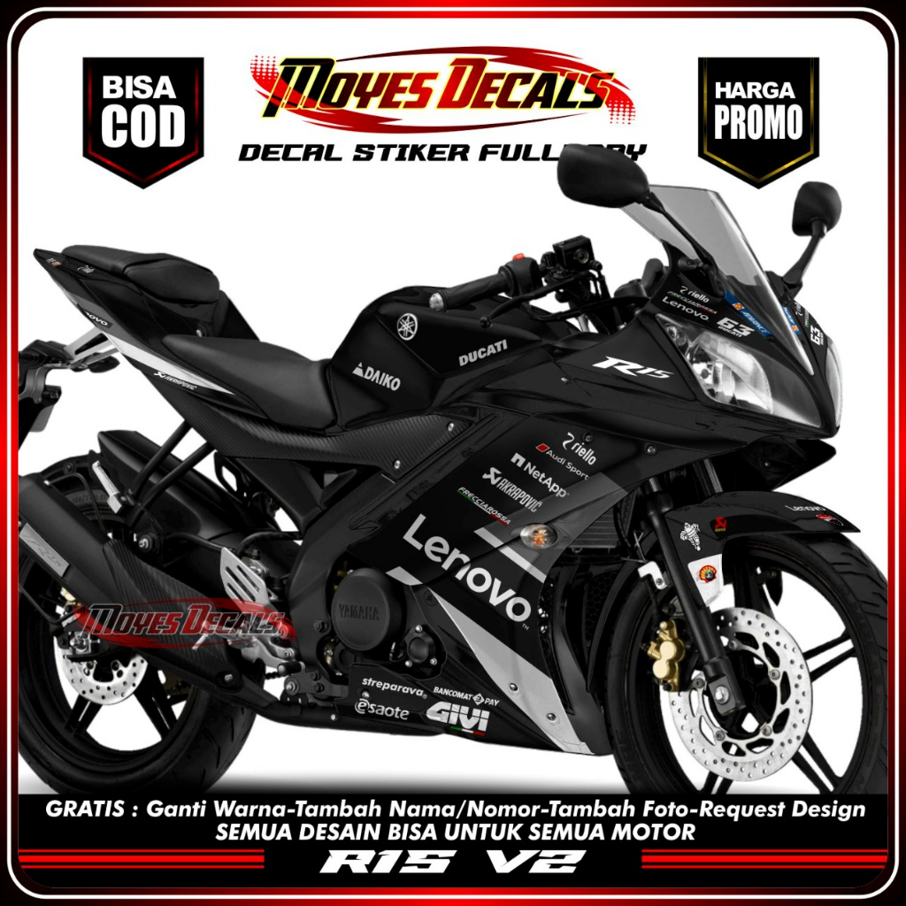 Decal R15 V2 Full Body Dekal R15 V2 Stiker R15 V2 Full Body Balapan