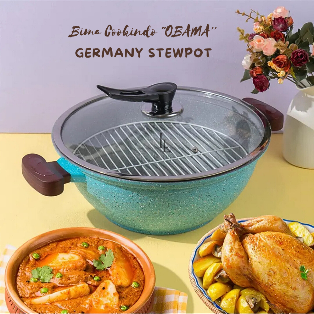 (BIMA COOKINDO) OBAMA 34CM / PANCI KUKUS SERBAGUNA FREE BONUS