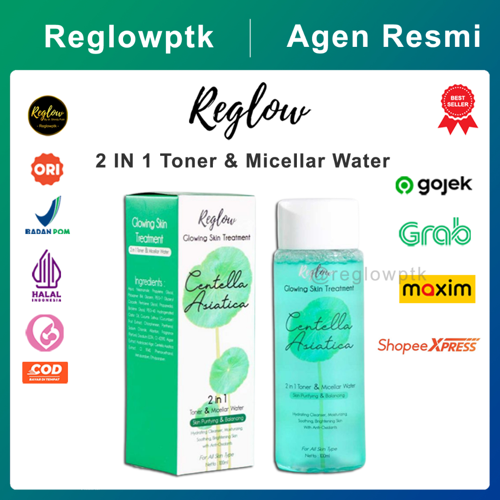 Toner & Micellar Water Reglow Original by dr shindy Pembersih Perawatan Wajah Berjerawat Flek Kusam 