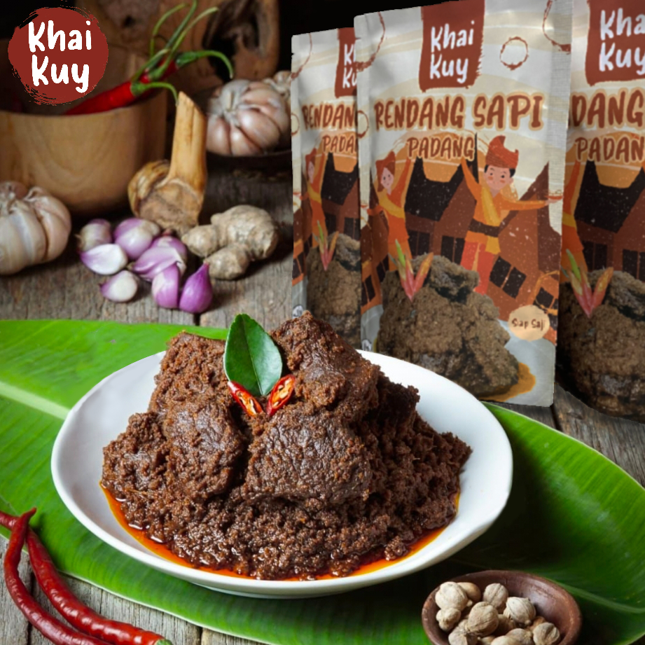 

Nafariz724 Paket Hemat 3 Pack 150Gr Rendang Daging Sapi Asli Padang Khaikuy Kemasan Siap Saji