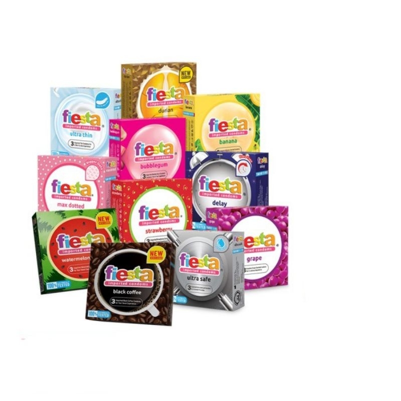 KONDOM FIESTA isi 3 alat kontrasepsi